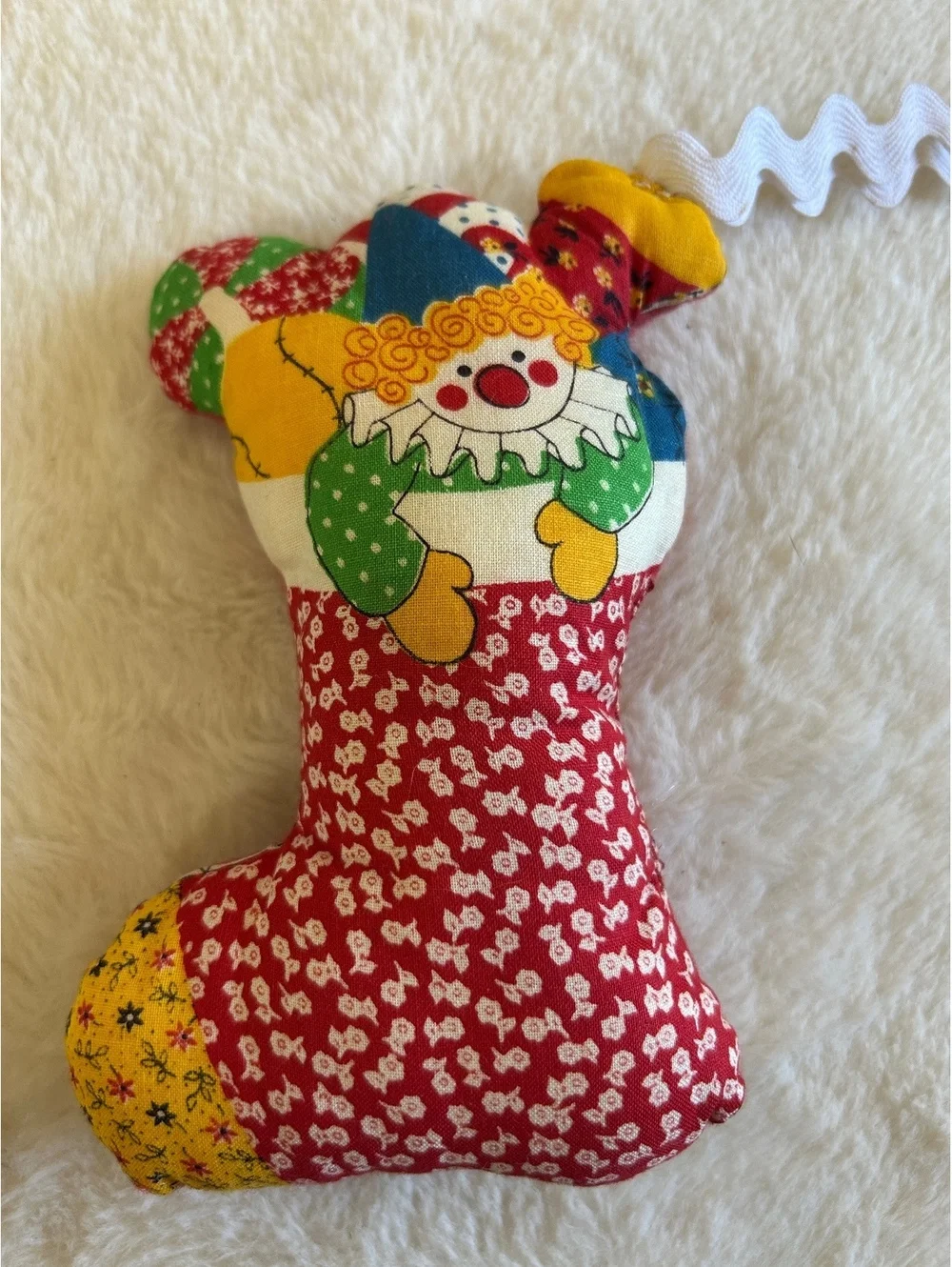 Handmade Patchwork Clown Doll Plush Toy
